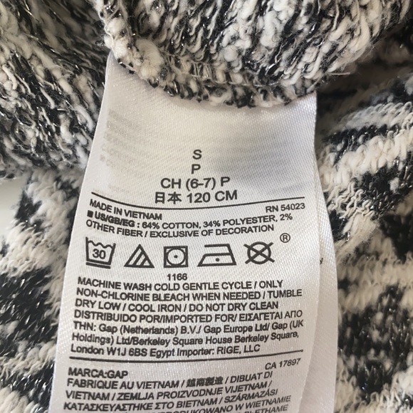 GAP Black and Cream Sweater Leggings Small - Picture 7 of 7